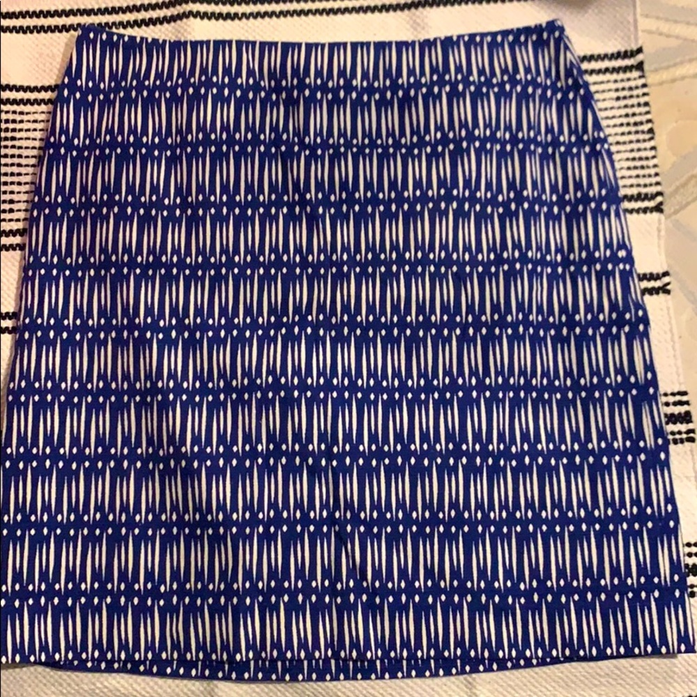 Blue geometrical skirt